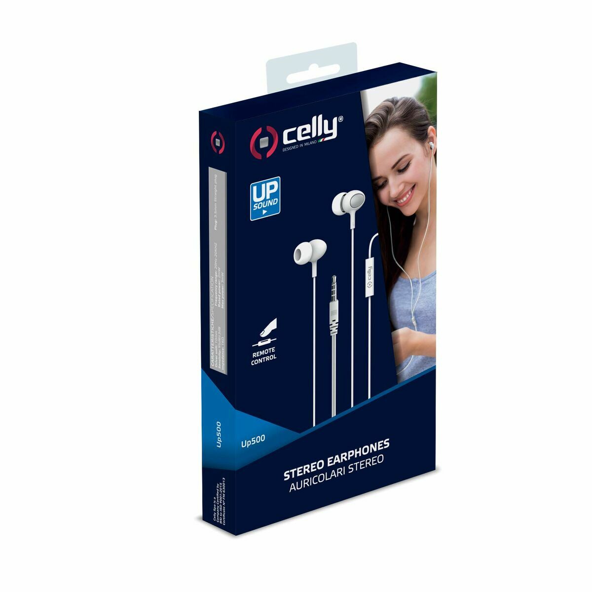 Kopfhörer mit Mikrofon Celly UP500WH Weiß