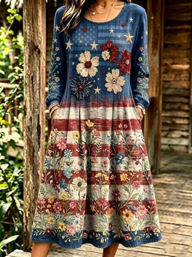 3D-Druck Kleid mit Stickereimuster