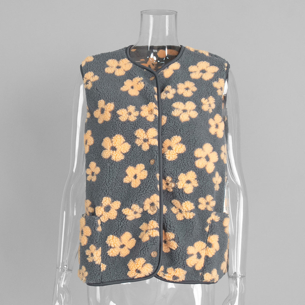 Fleece Cardigan Weste für Damen