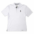 Herren Kurzarm-Poloshirt OMP Driver Icon Weiß – LuxeStyle Schweiz