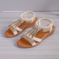 Keilabsatz-Sandalen mit Strass und Peep Toe – Bild 21 | LuxeStyle