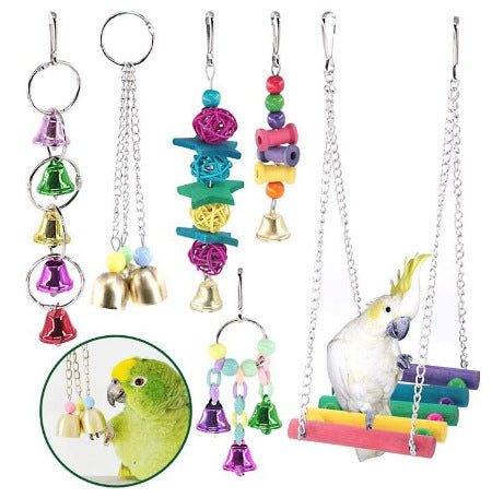 Vogelspielzeug-Set mit Holzleiter & Bällen – Bild 5 | LuxeStyle