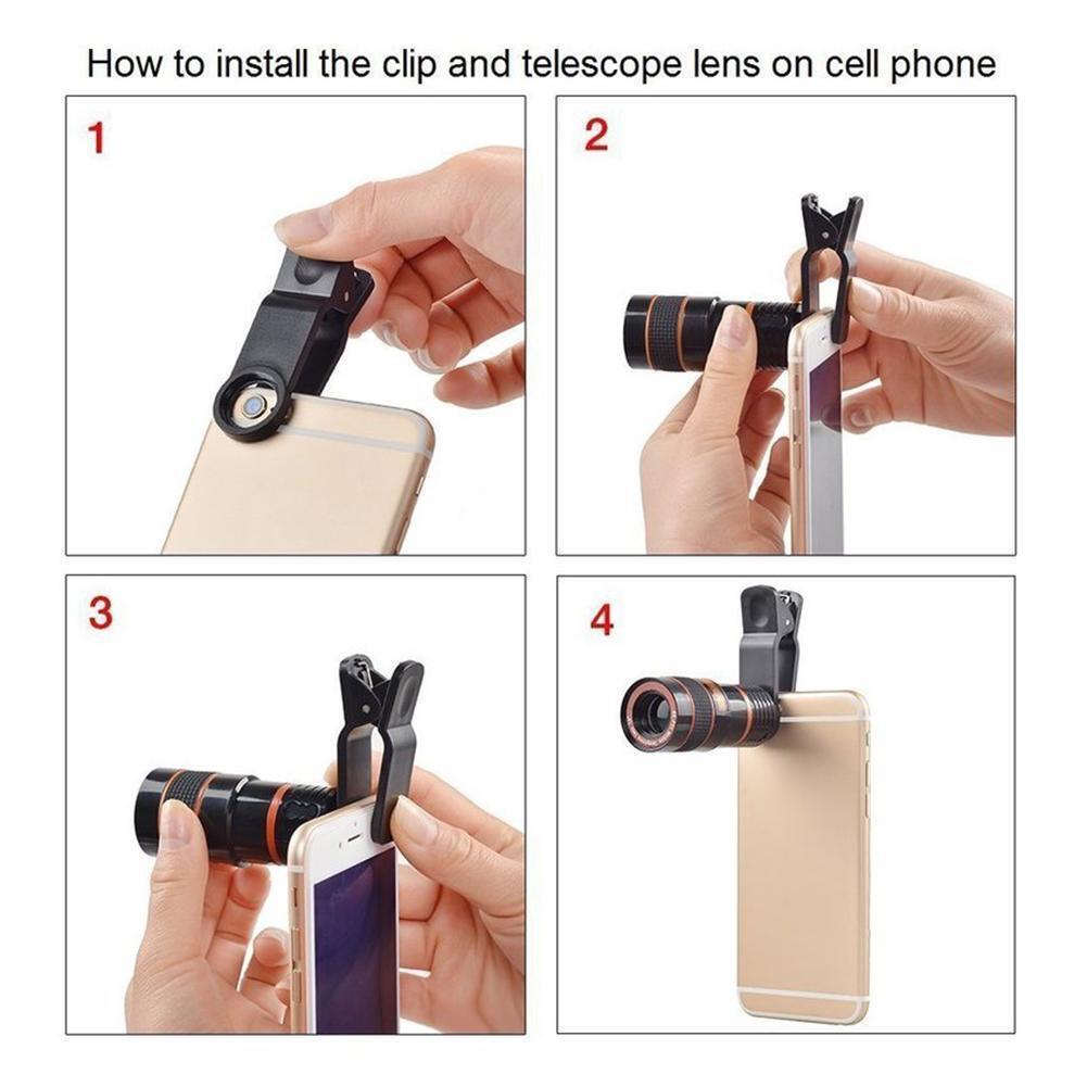 HD 8X Zoom Teleskop-Kameraobjektiv für Smartphones