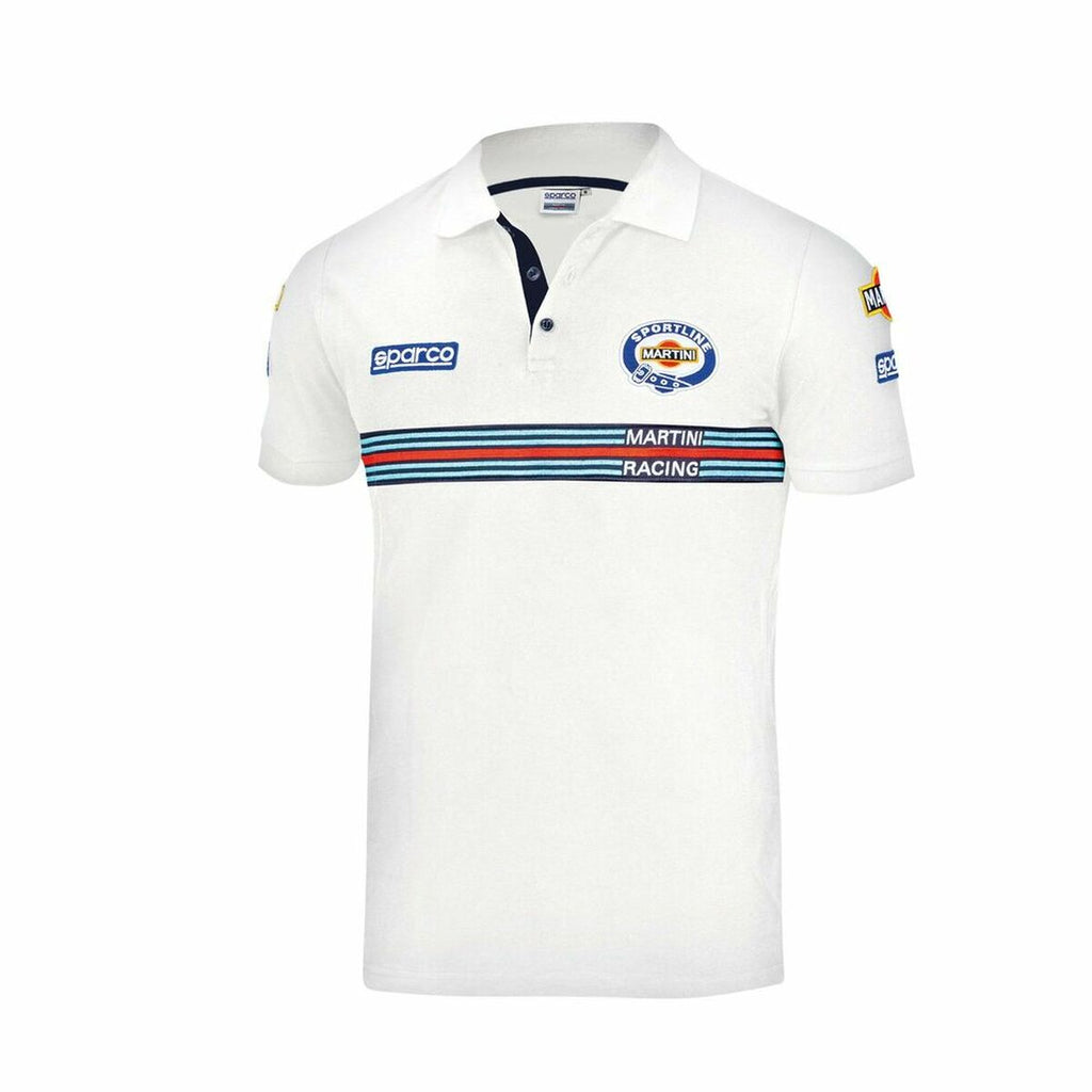 Kurzarm Poloshirt Sparco Martini Racing Weiß – LuxeStyle Schweiz