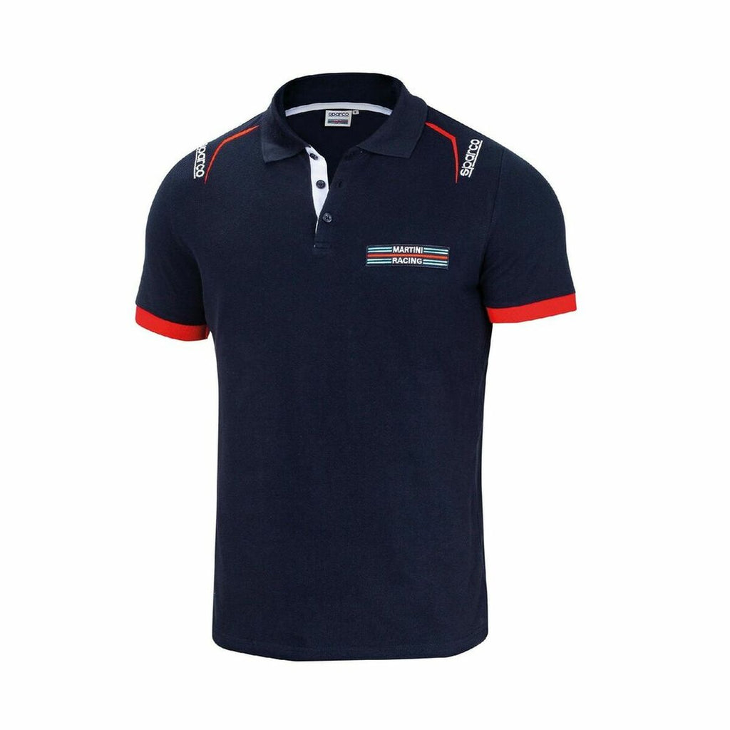 Kurzarm Poloshirt Sparco Martini Racing Marineblau XL – LuxeStyle Schweiz