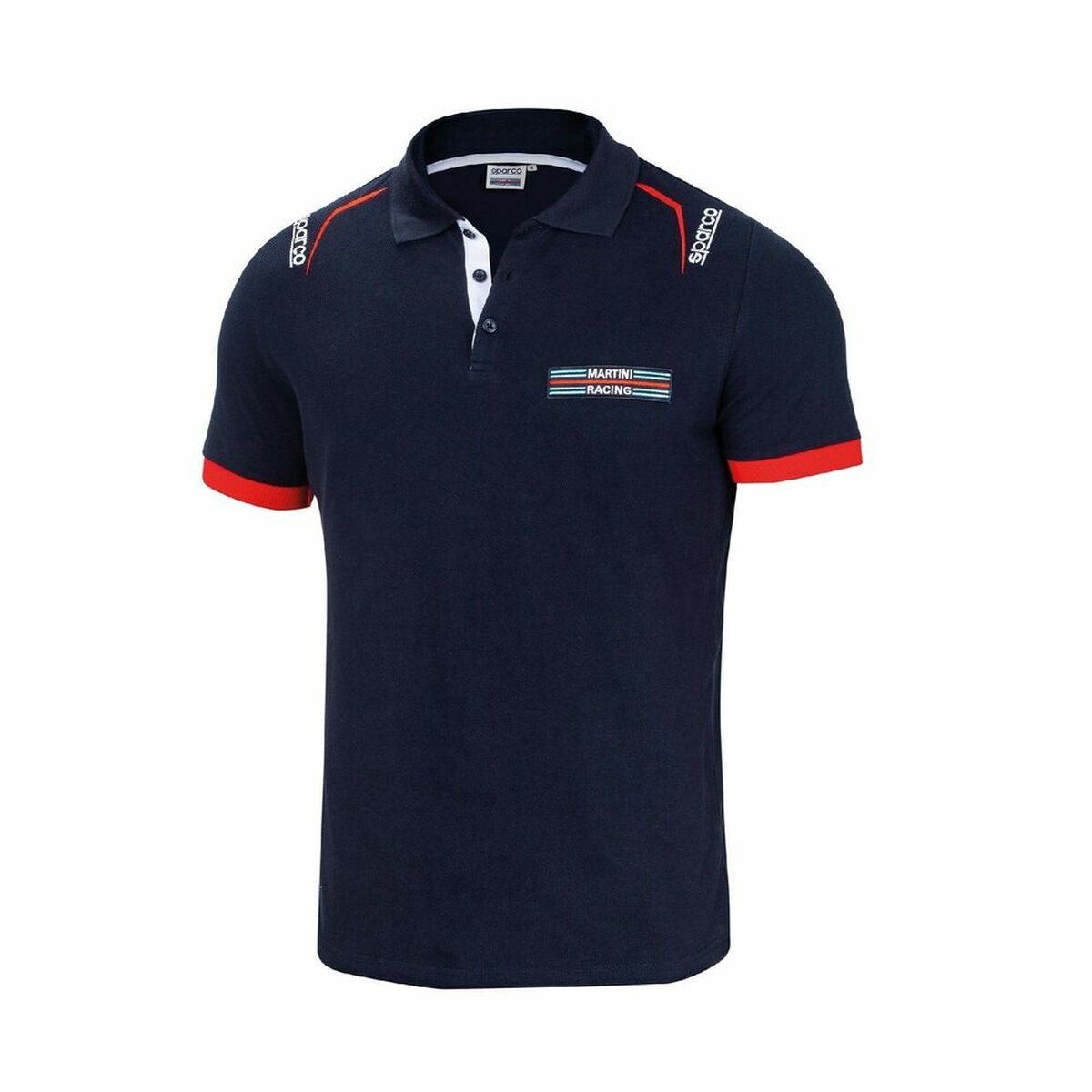 Kurzarm Poloshirt Sparco Martini Racing Marineblau XL – LuxeStyle Schweiz