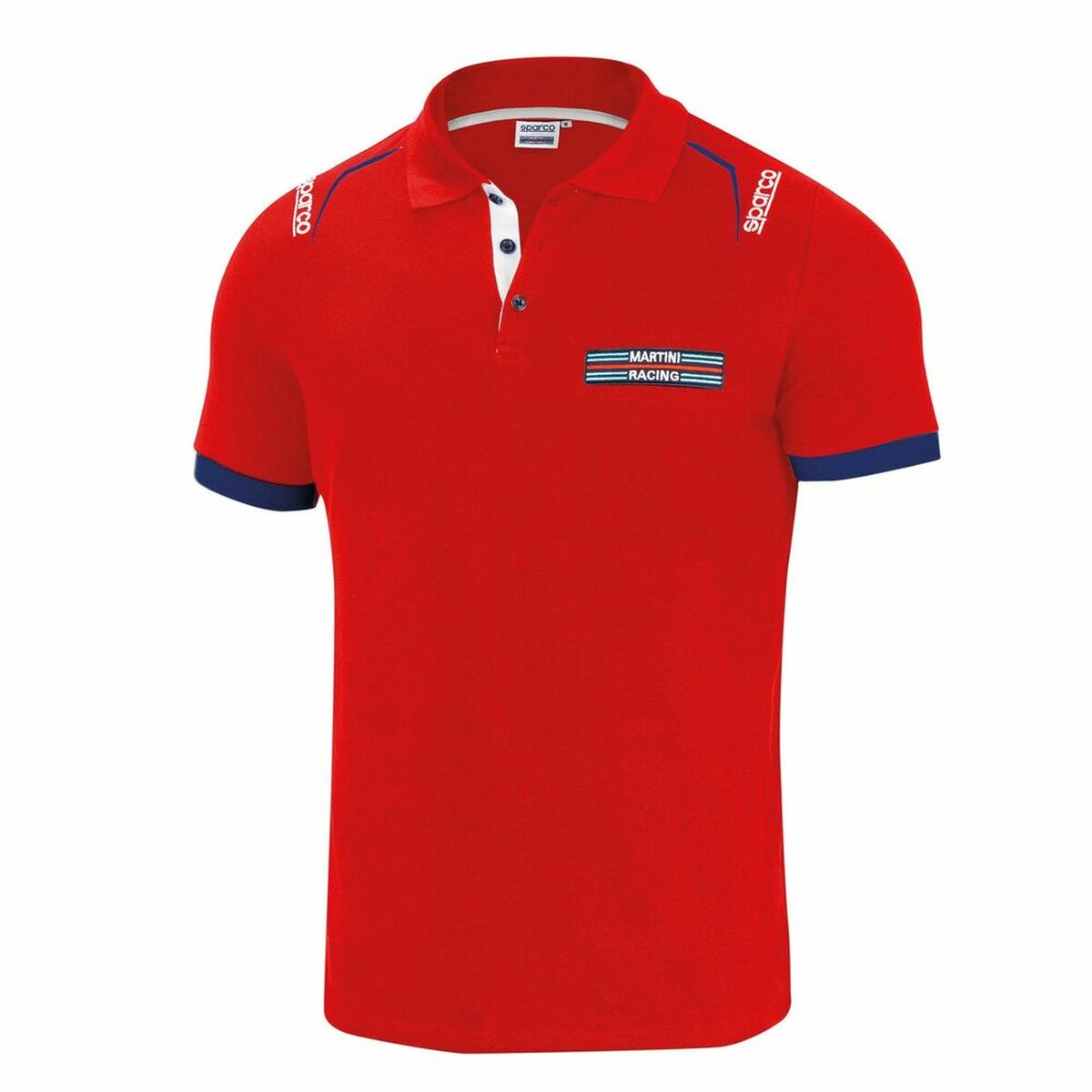Herren Kurzarm-Poloshirt Sparco Martini Racing Rot (Größe M) – LuxeStyle Schweiz
