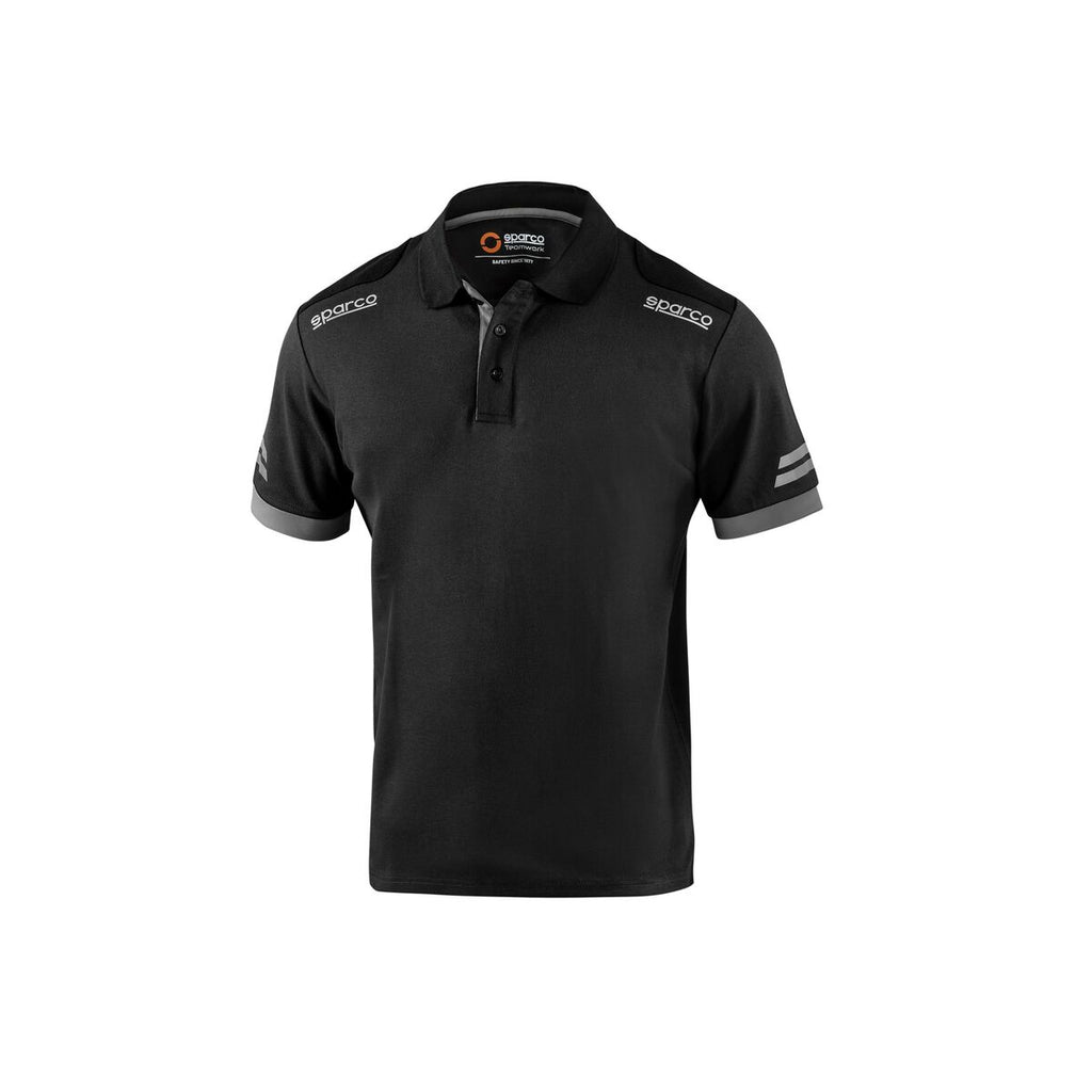 Herren Kurzarm-Poloshirt Sparco Koma Tools 02415nrgs Schwarz Grau – LuxeStyle Schweiz