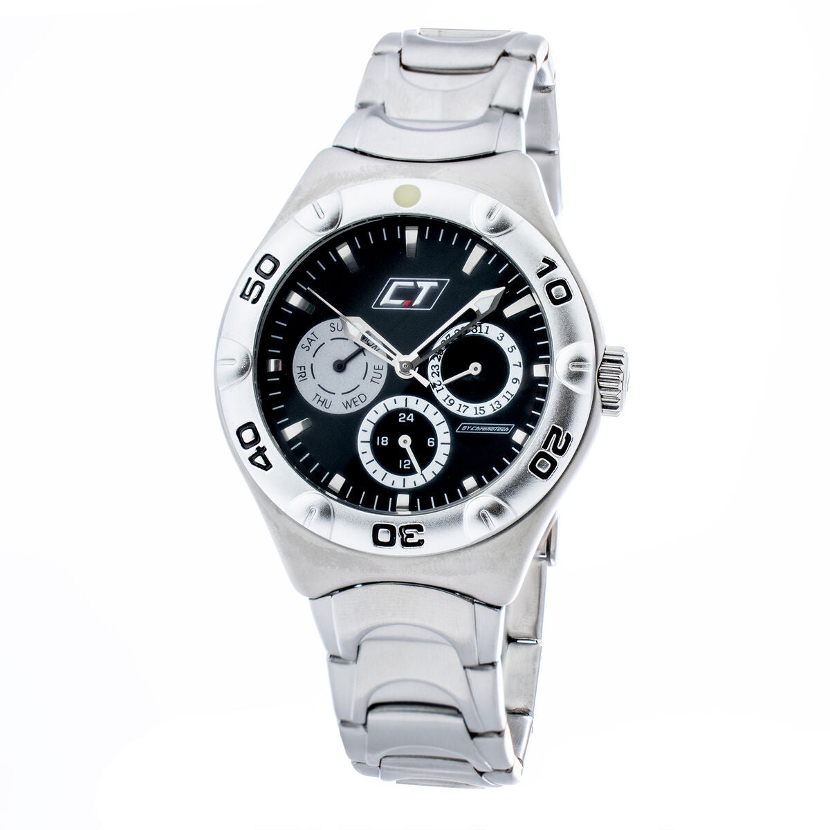 Unisex-Uhr Chronotech CC7051M-02M Schwarz Grau