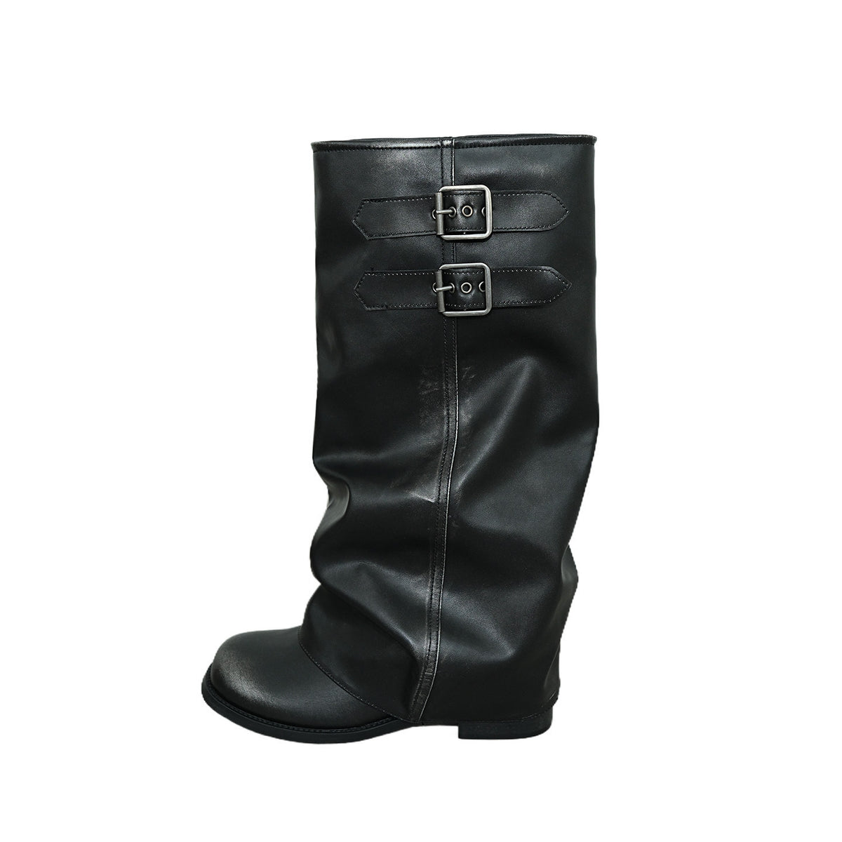 Retro-Stiefel mit Schnallen-Detail – Bild 1 | LuxeStyle