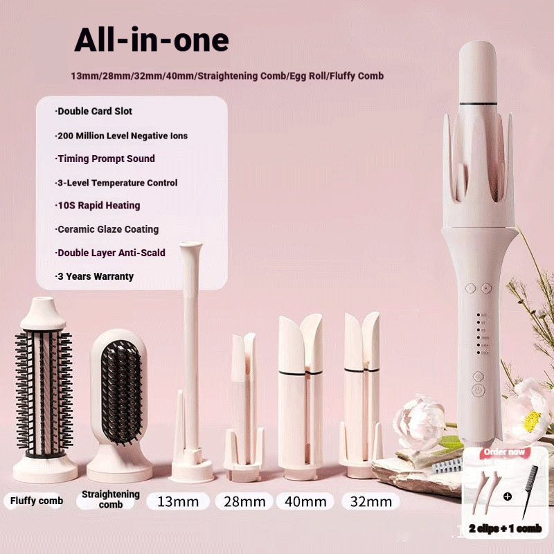 Automatischer 5-in-1 Haarwickler mit Negative Ionen & Volumen