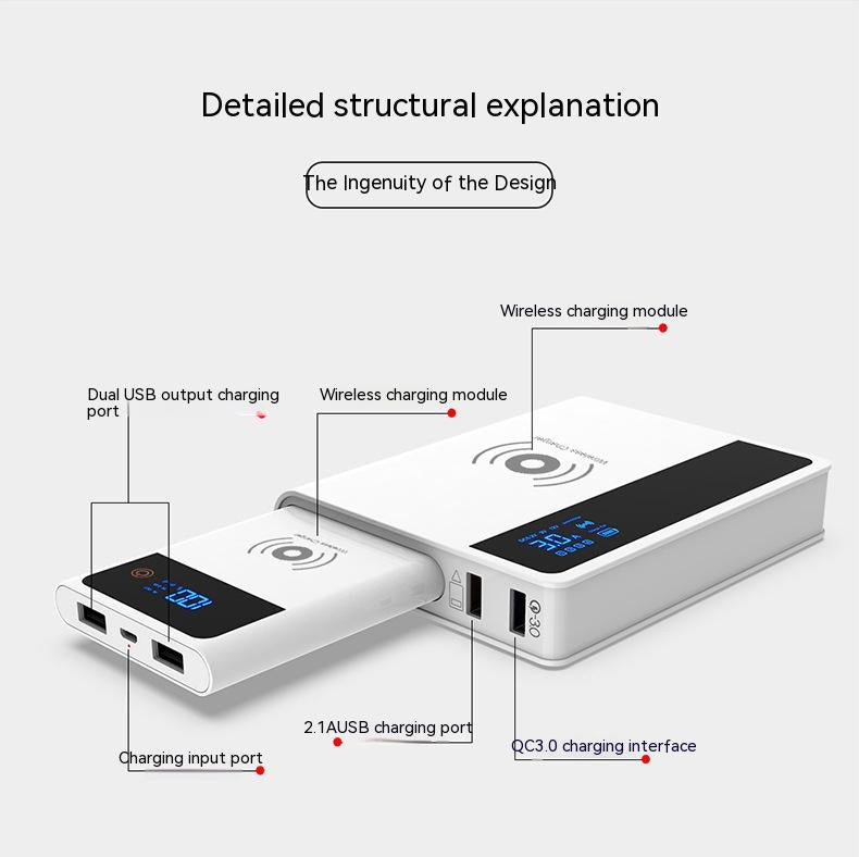 Kabellose 3-in-1 Powerbank mit Schnellladefunktion