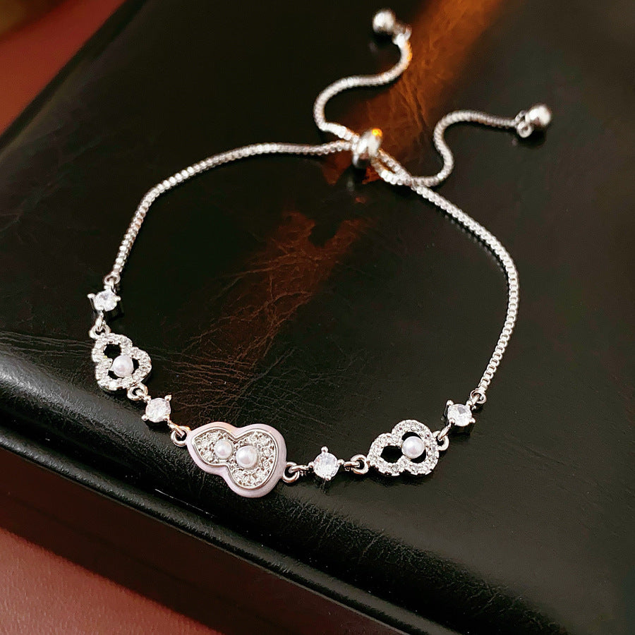 18K Vergoldetes Zirkon-Perlenarmband – Ansicht 7
