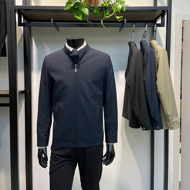 Herren Einfarben Business-Jacke