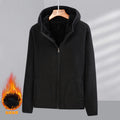Wende-Fleece-Cardigan mit Kapuze