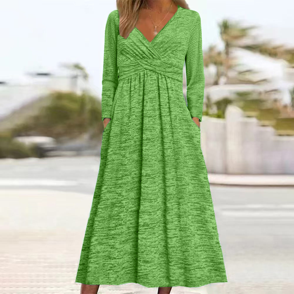 Langärmliges Freizeitkleid mit Taschen – Bild 10 | LuxeStyle