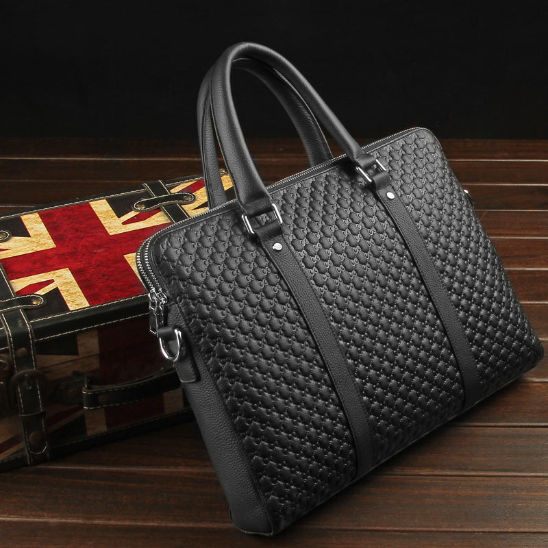 Business-Mappe aus Leder mit 8-förmigem Muster – Bild 5 | LuxeStyle