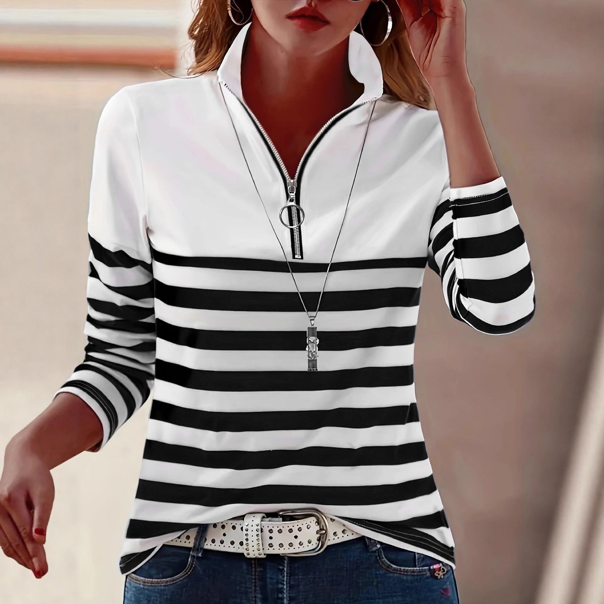 Gestreiftes Langarmshirt für vielseitige Looks