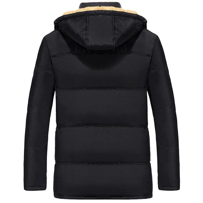 Gefütterte Winterjacke für Herren mit Kapuze