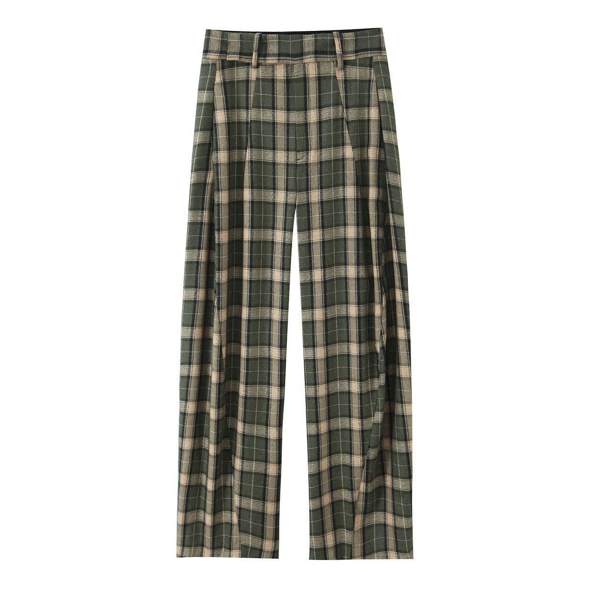 Trendige karierte Hose mit mittlerer Bundhöhe – Bild 1 | LuxeStyle