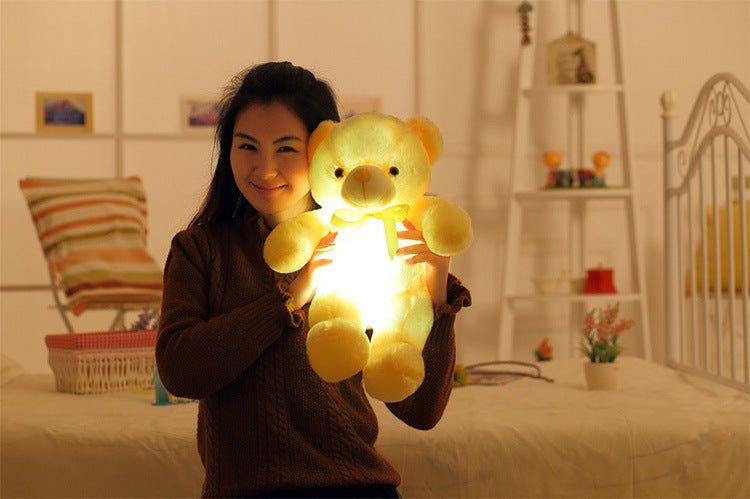 LED-Leucht-Teddybär Plüsch Rosa