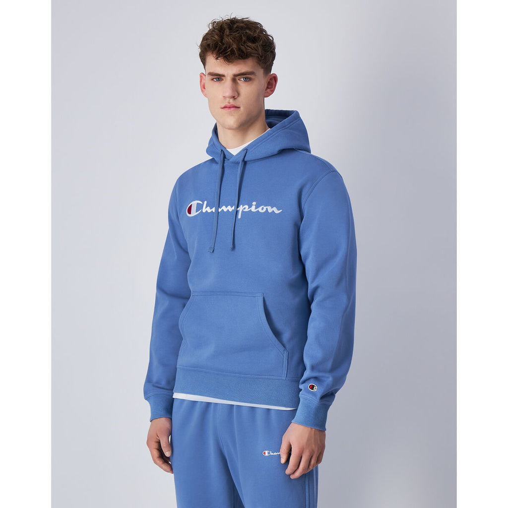 Herren Sweater mit Kapuze Champion HOODED SWEATSHIRT 220253 CBU Blau – LuxeStyle Schweiz