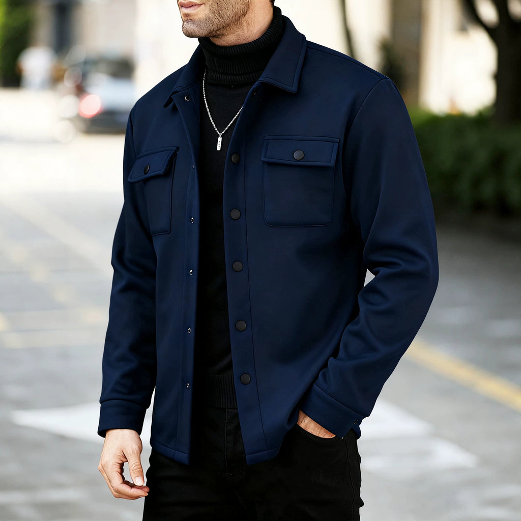 Herren Fleece-gefütterte Strickjacke