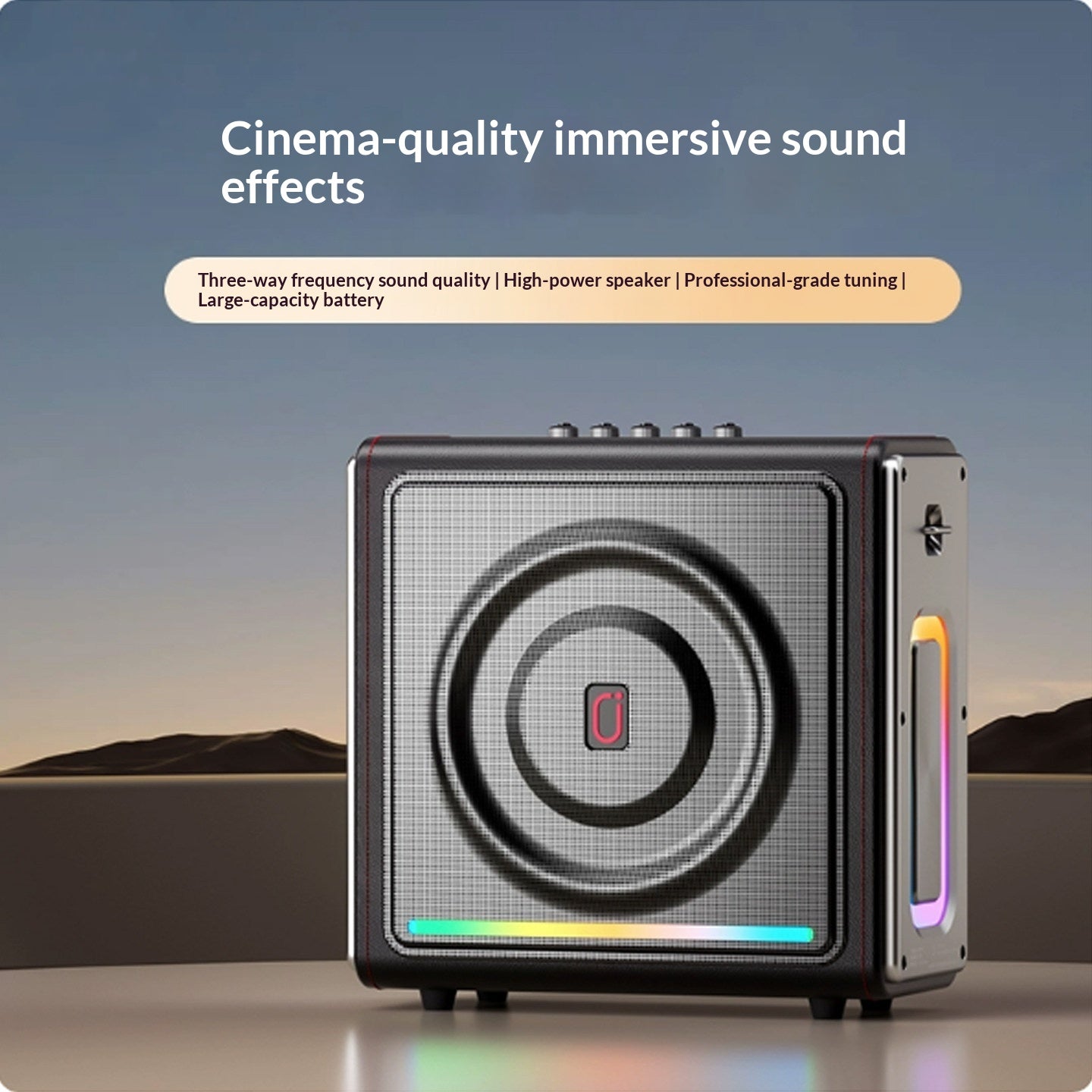 Outdoor Bluetooth Lautsprecher mit Farbwechsel-Licht