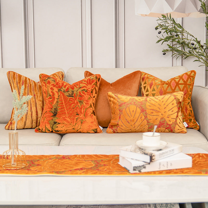 Jacquard Samt Kissenbezug