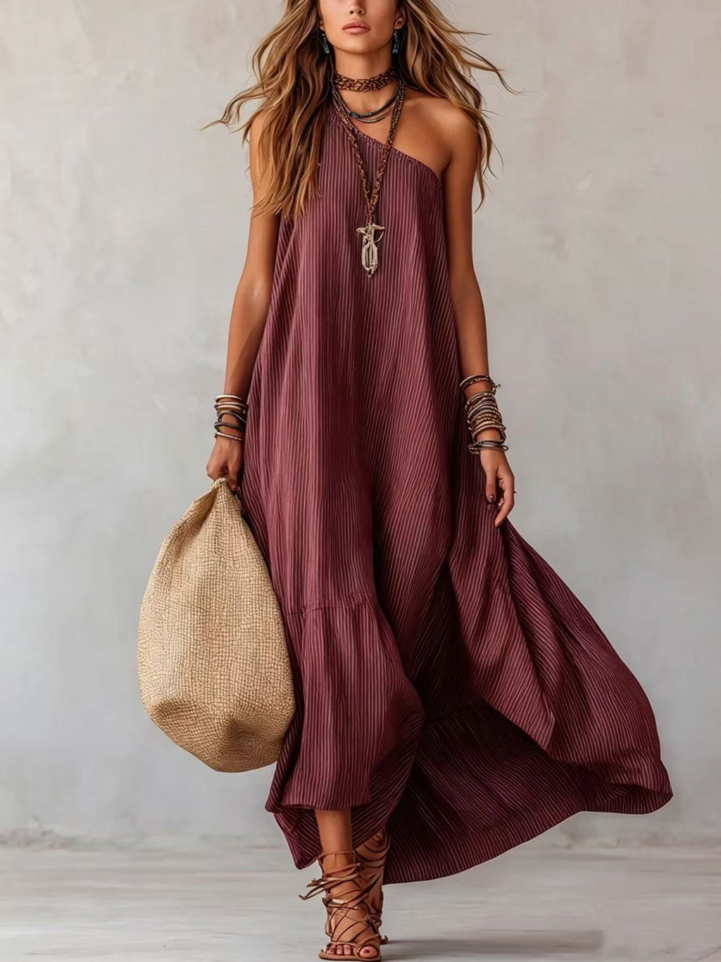 Sommerkleid mit Off-Shoulder-Ausschnitt – Bild 5 | LuxeStyle