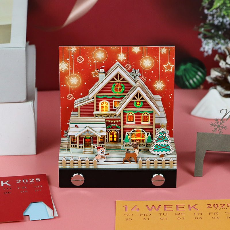 Weihnachts‑Schneehäuschen‑Kalender aus Papier – Bild 5 | LuxeStyle