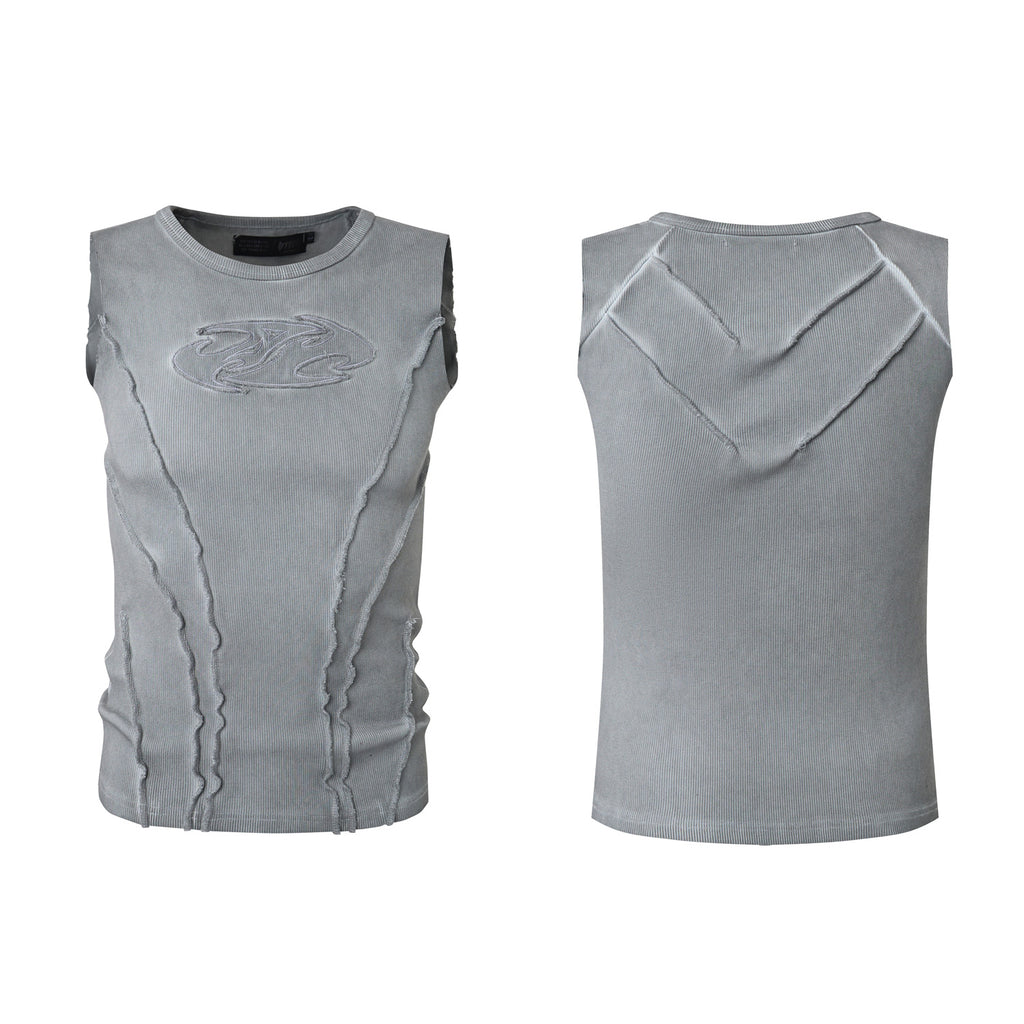 Slim-Fit Micro-Elastisches ärmelloses Herren-Shirt