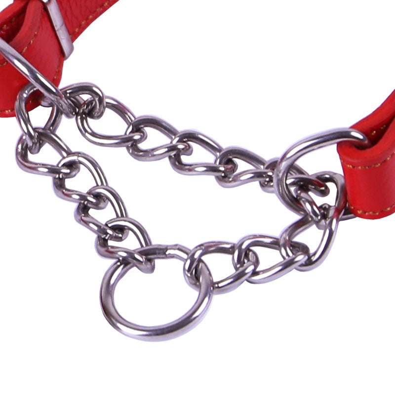 Semi-kontrolliertes P-Kettenhalsband aus Rindsleder – Bild 8 | LuxeStyle
