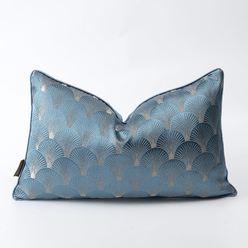 Blau-weisses Patchwork Kissen für Sofa – Bild 1 | LuxeStyle