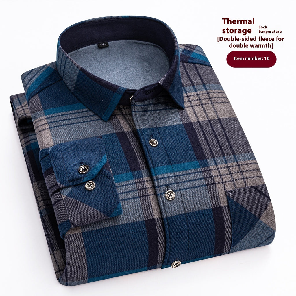 Warmes Langarmhemd mit Fleece-Futter für Herren – Bild 2 | LuxeStyle