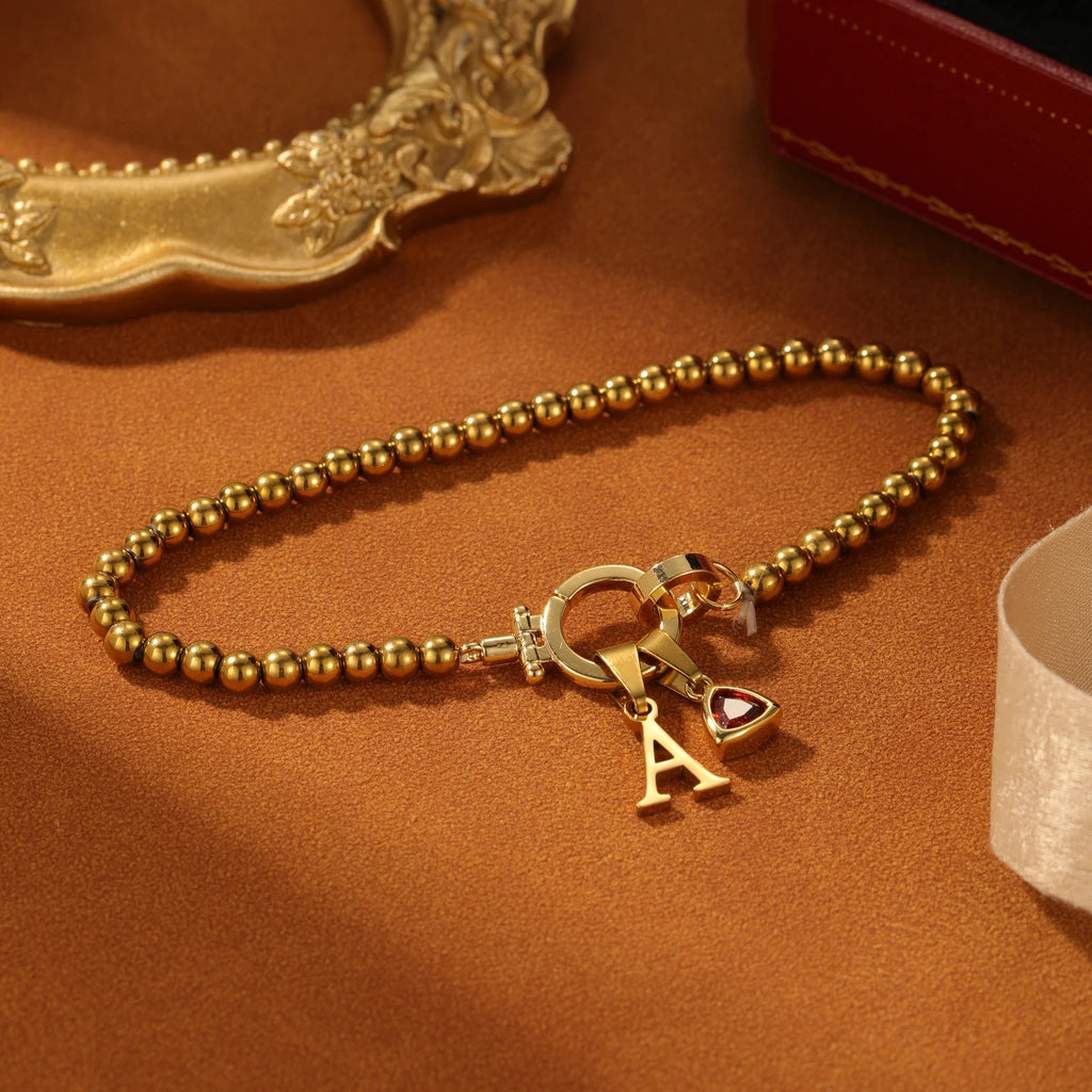 Personalisiertes Dreiecks-Geburtsstein-Armband | LuxeStyle