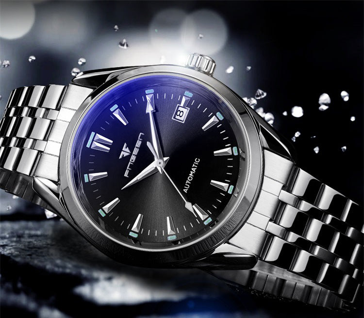 Skelett-Automatikuhr mit blauem Zifferblatt – Bild 3 | LuxeStyle