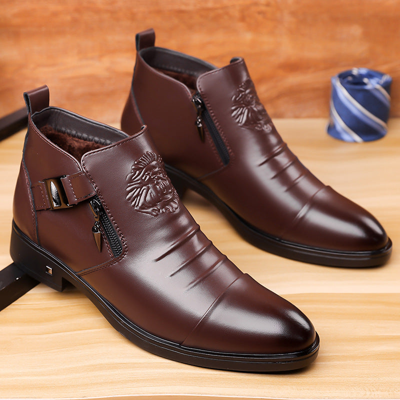 Retro-Ankle Boots mit Seitenketten