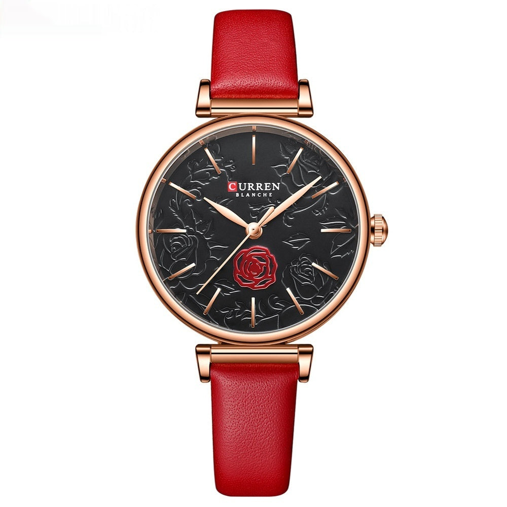 Einfache Damen-Armbanduhr, wasserdicht