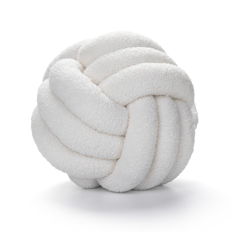 Rundes Kissen aus Lammwolle für Sofa & Bett