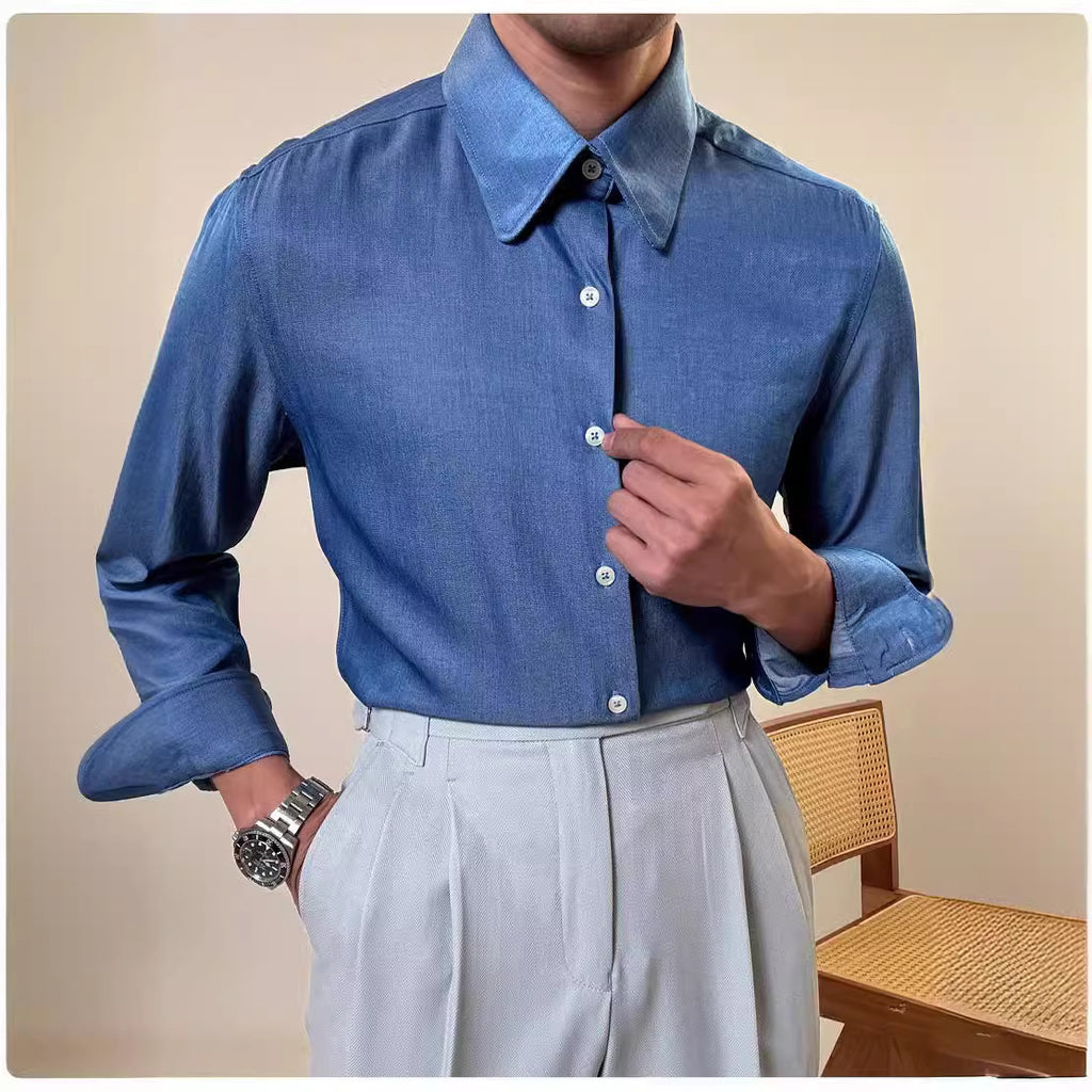 Langarmhemd für Herren – Business Casual – Bild 3 | LuxeStyle