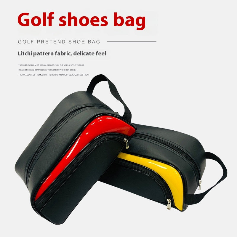 Golfschuhtasche aus Leder, Litchi-Muster – Bild 3 | LuxeStyle