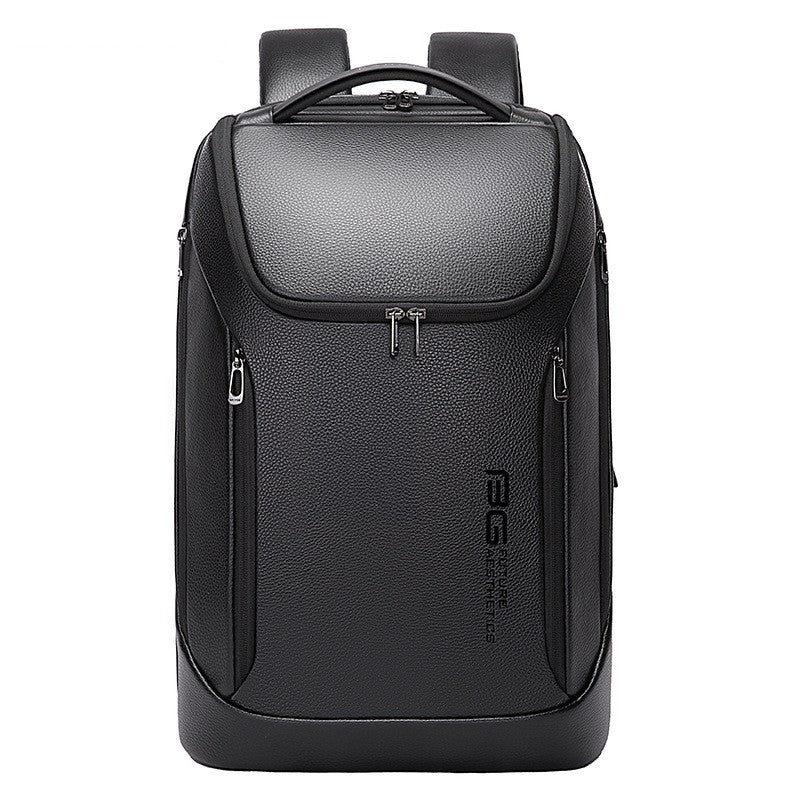 Rucksack für Computer – 20–35 L, schwarzes Leder – Bild 5 | LuxeStyle