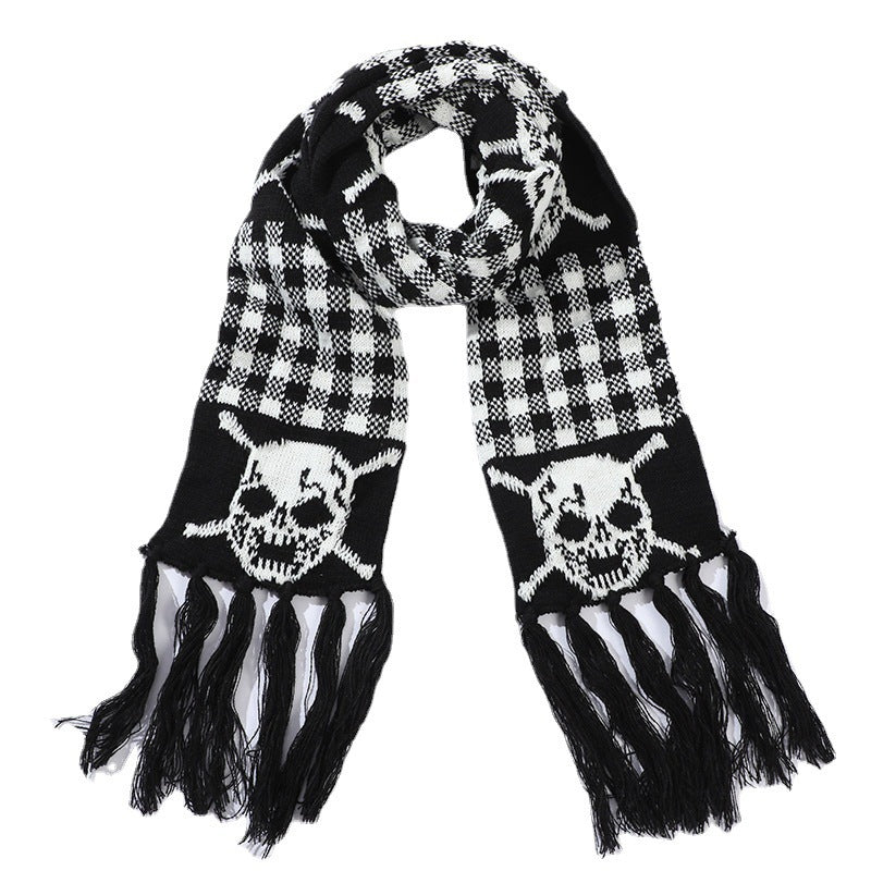 Thermischer Strickschal mit Totenkopf-Design | LuxeStyle