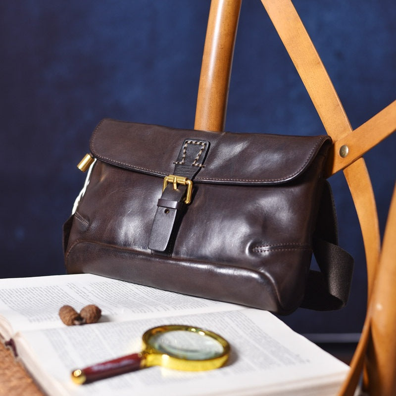 Rindsleder-Crossbody Tasche für Männer – Bild 4 | LuxeStyle