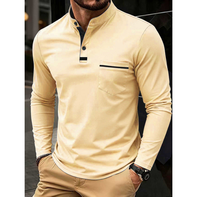 Slim Fit Poloshirt mit langen Ärmeln – Bild 5 | LuxeStyle
