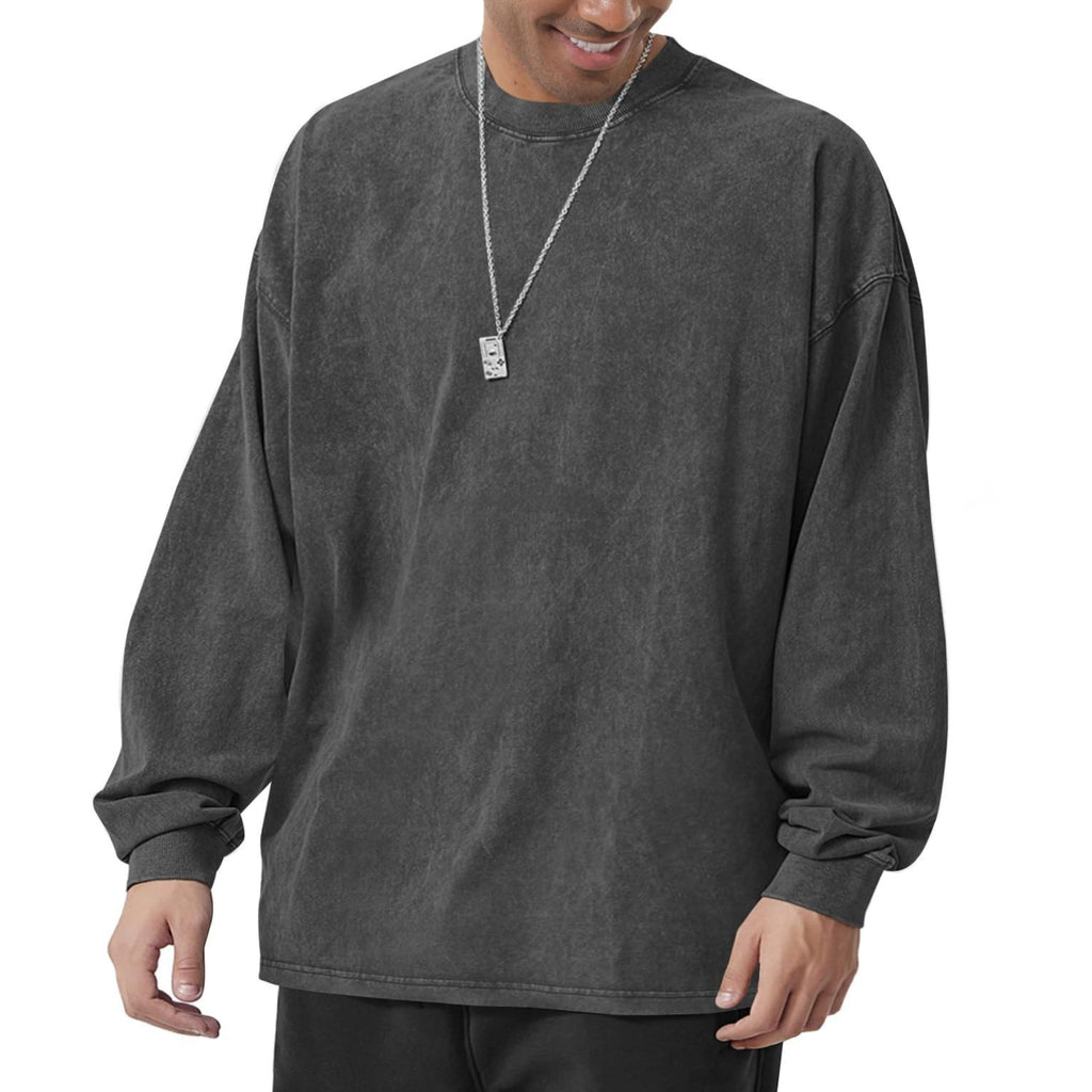 Locker geschnittenes Langarmshirt für Herren – Bild 8 | LuxeStyle