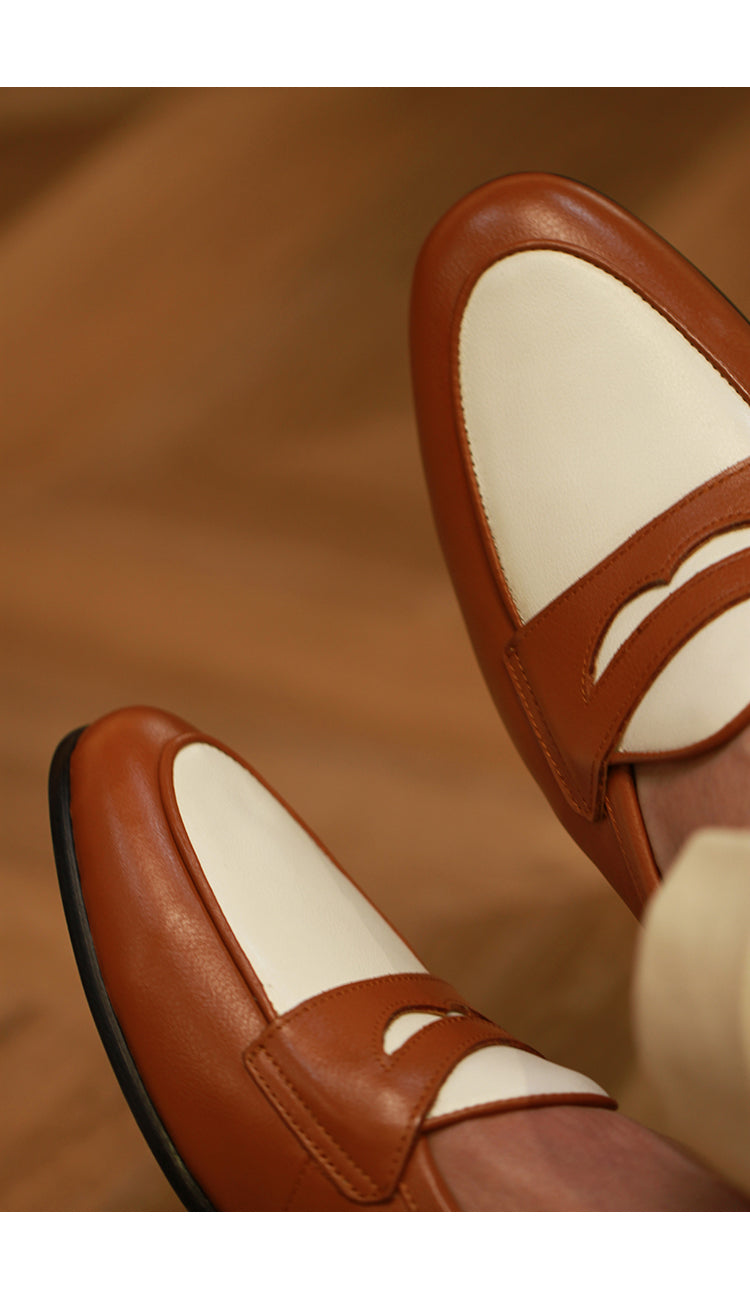 Champagnerfarbene Casual-Schuhe aus Nubukleder – Bild 3 | LuxeStyle