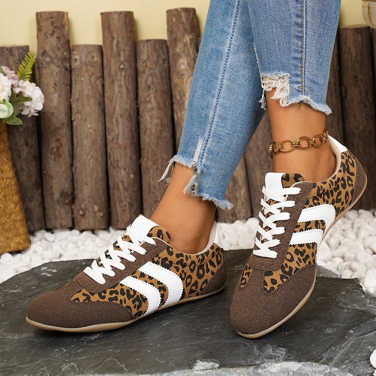 Leopard-Print Color Blocked Trainingsschuh