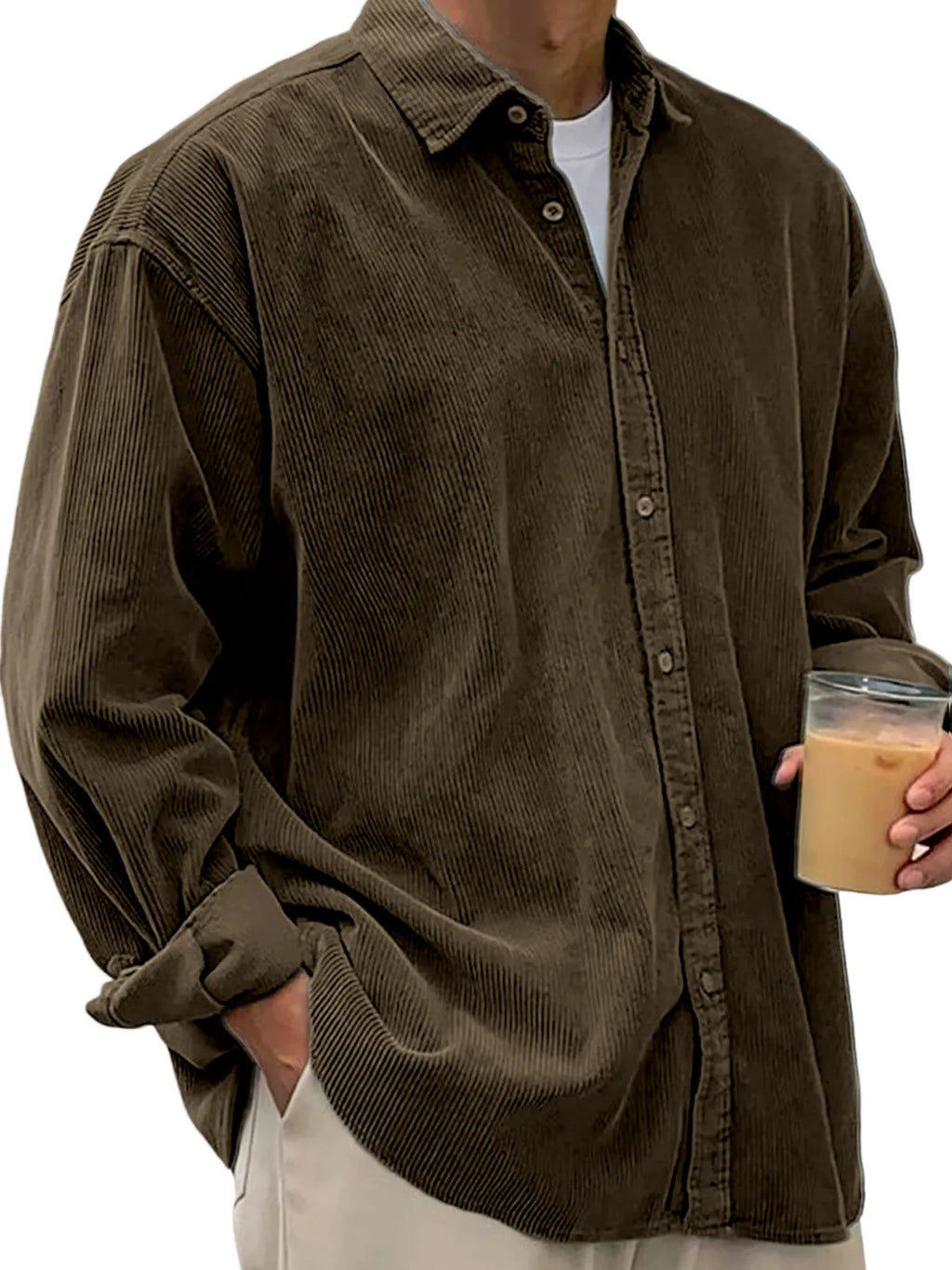 Lässige Cord-Hemdjacke für Herren – Bild 9 | LuxeStyle